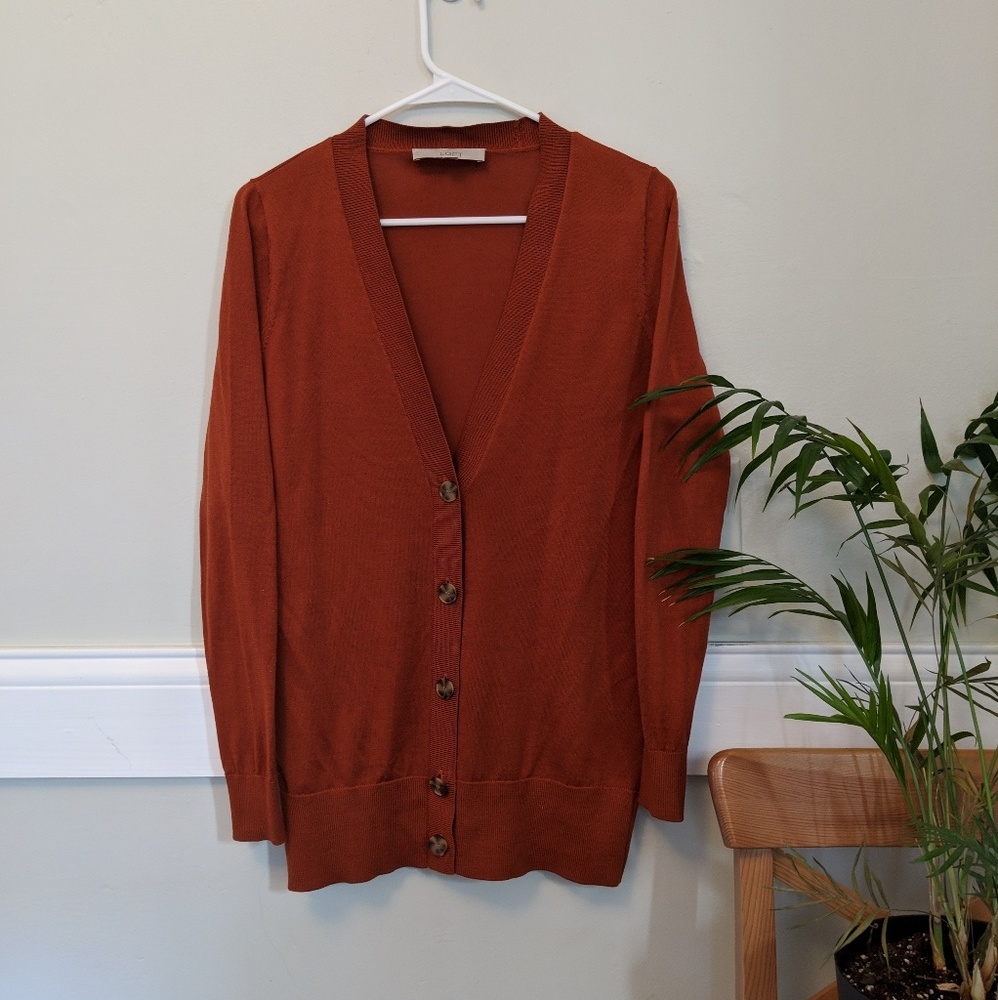 Loft rust cardigan